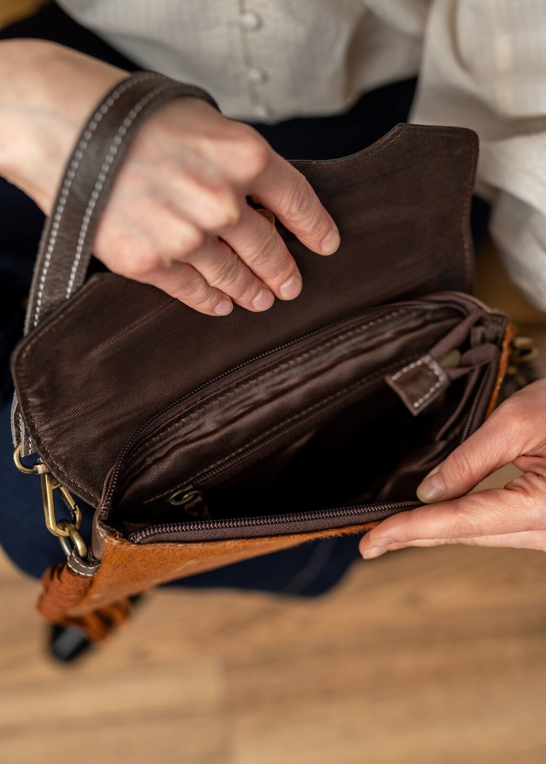 Torebka skórzana Sagara