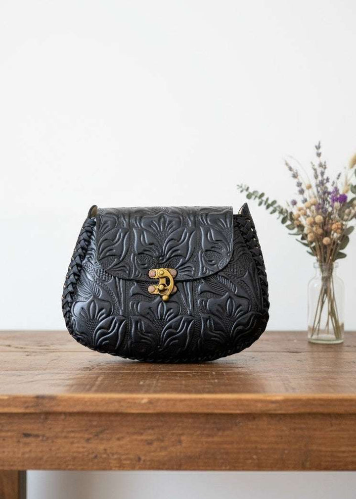 Torebka skórzana Julia Czarna