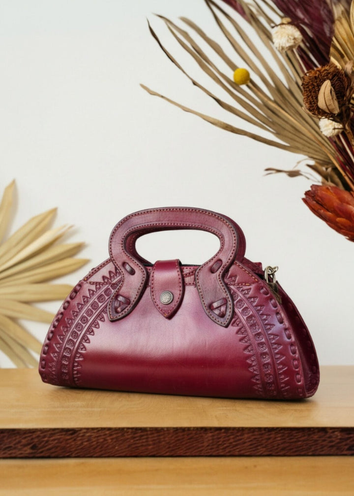 Bolso de piel de cerezo Cuero